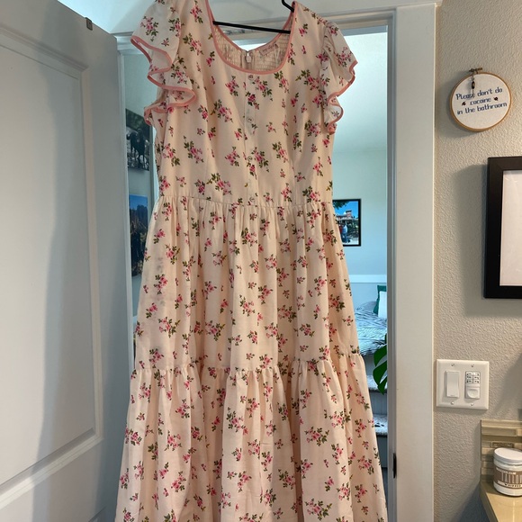 Ivy City Co Pink Ruched Tiered Sundress - Picture 3 of 8